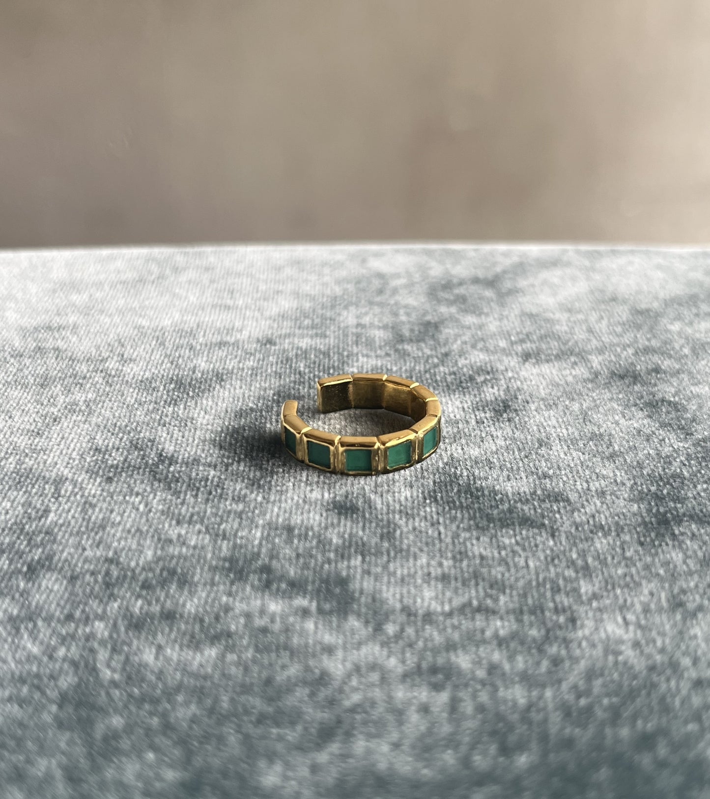 R.ALAGAN - SMALL TILE RING GREEN