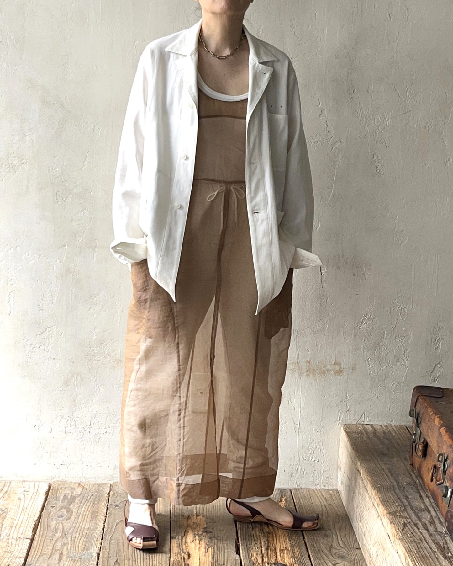 JUN MIKAMI - SILK ORGANDY ONE-PIECE