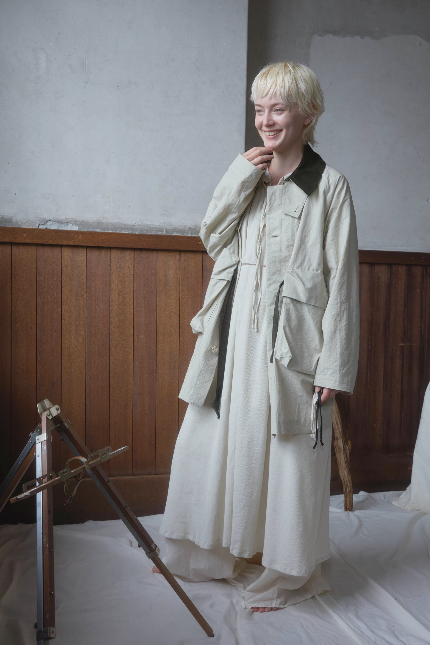 AS YET UNNAMED. - studio work coat