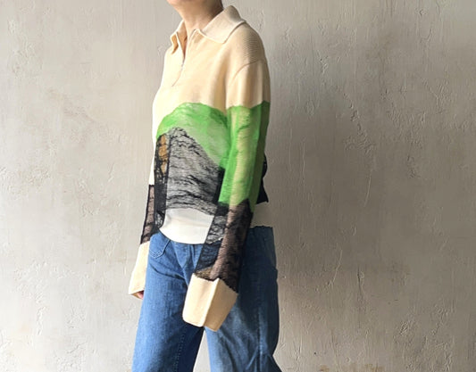 Kota Gushiken-Solid&Fluid Zip-up Knit