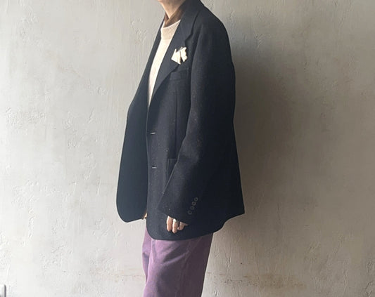 MAATEE&SONS  -  TAILOR MADE 折って折ってJACKET WOOL NEP CLOTH col.Black