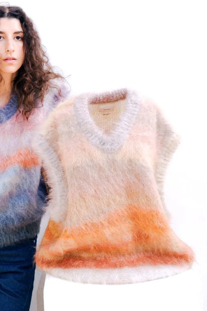 Kota Gushiken - Abstract Sunset Mohair Vest