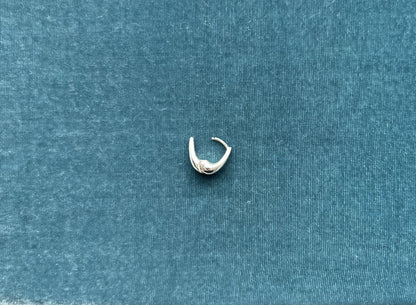 R.ALAGAN - TINY TINY PUFFY HOOPS silver
