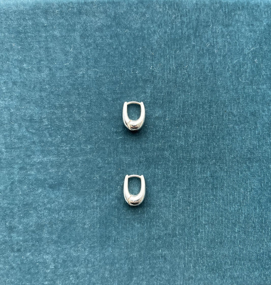 R.ALAGAN - TINY TINY PUFFY HOOPS silver