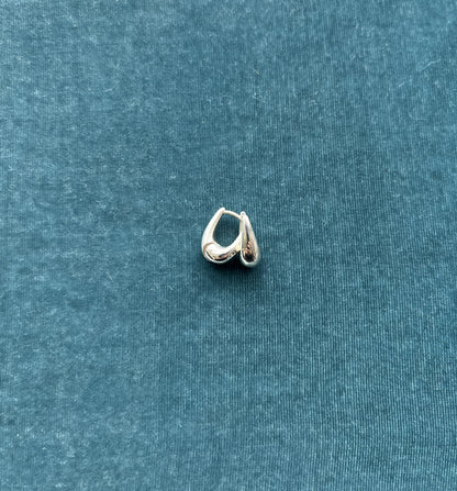 R.ALAGAN - TINY TINY PUFFY HOOPS silver