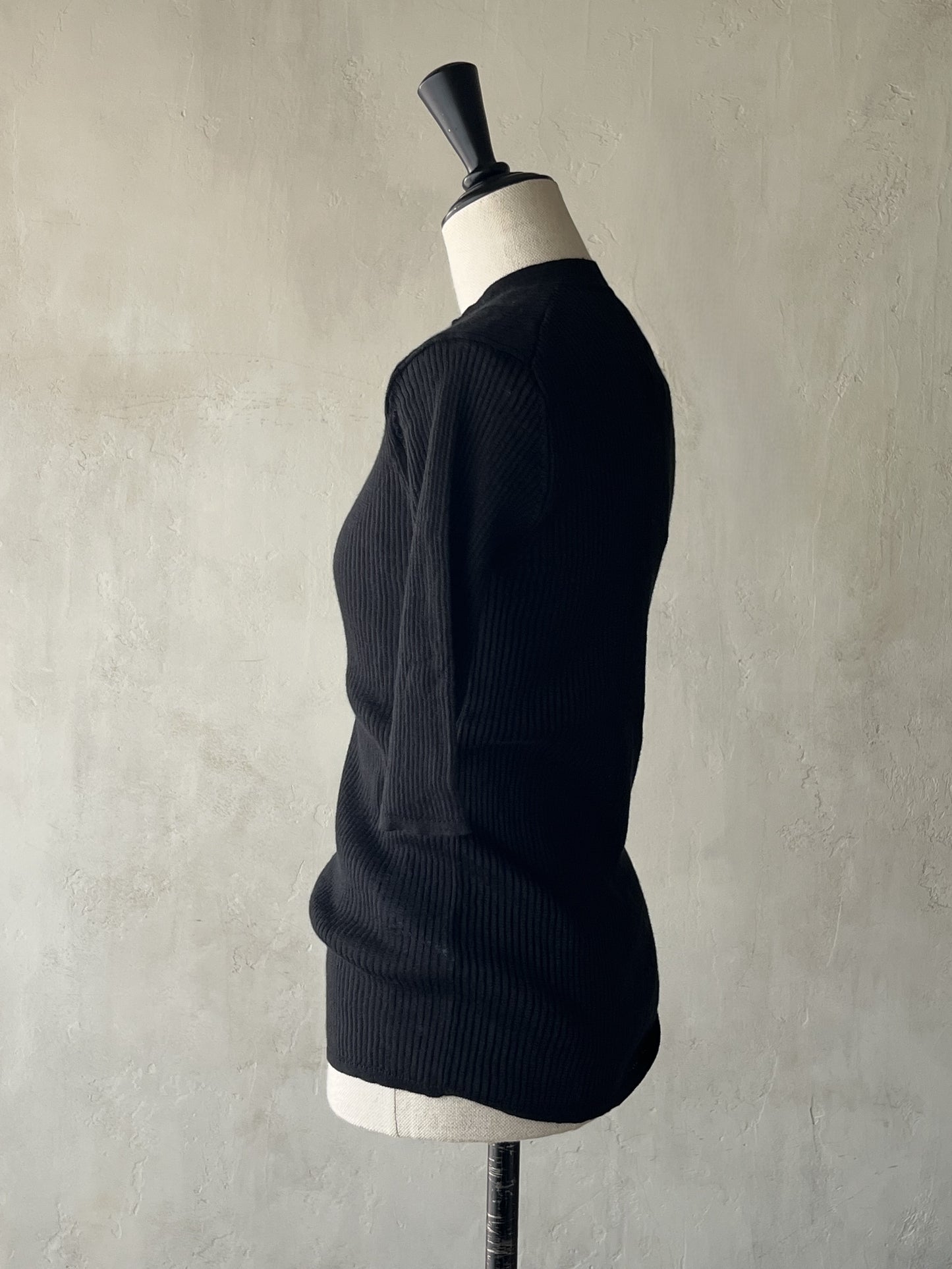 BATONER - CHOMA RIB HENLEY NECK HALF SLEEVE