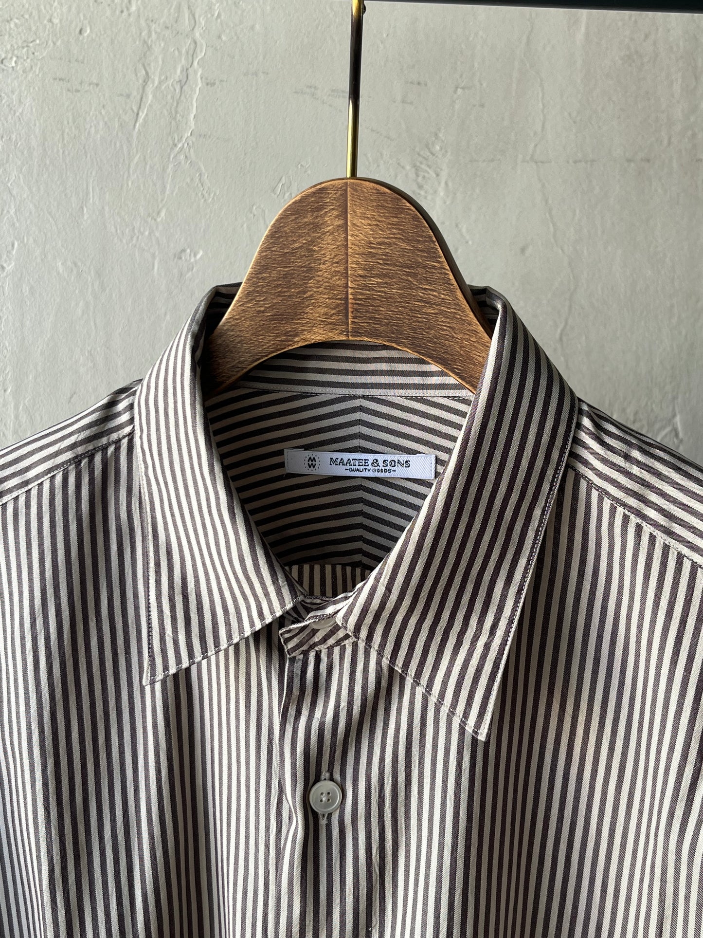 MAATEE&SONS - FAT CHARLES bordeaux stripe