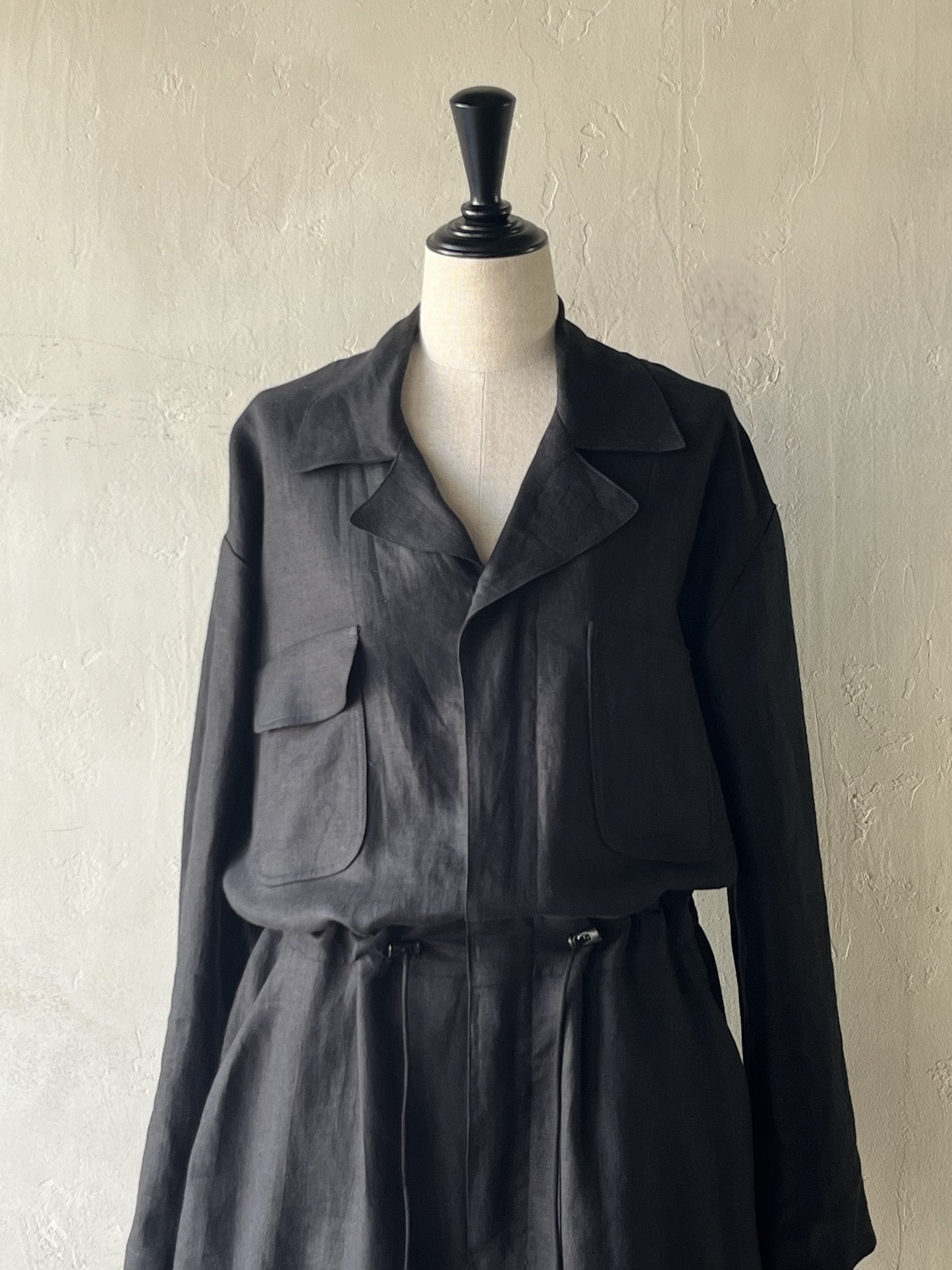 wonderound - LINEN WORKSUIT EMBROIDERY