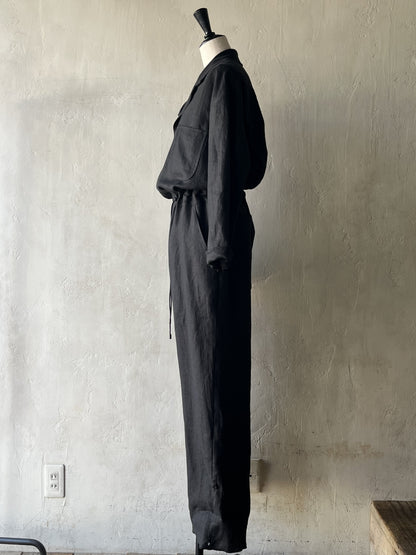 wonderound - LINEN WORKSUIT EMBROIDERY