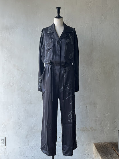 wonderound - SILK WORKSUIT HAND DRAWING