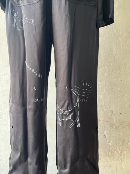 wonderound - SILK WORKSUIT HAND DRAWING
