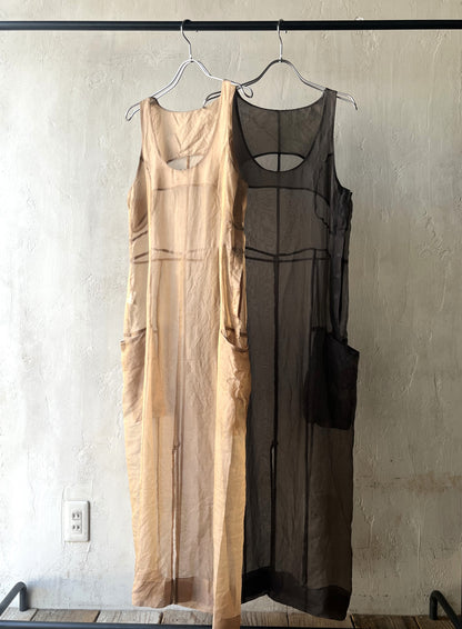 JUN MIKAMI - SILK ORGANDY ONE-PIECE