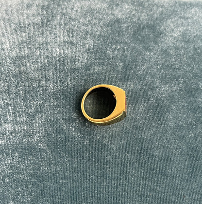 R.ALAGAN - SIGNET RING RED AGATE
