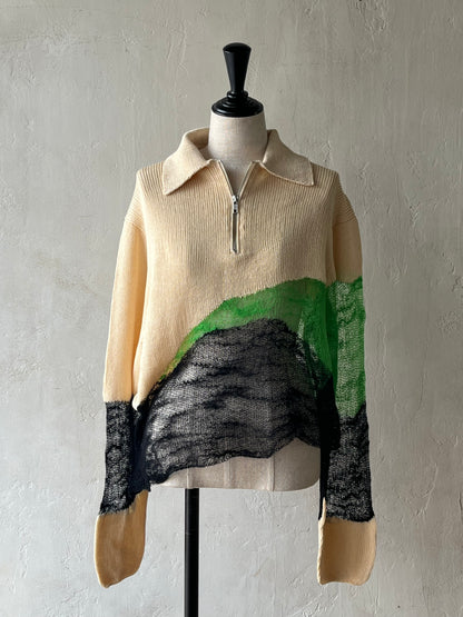 Kota Gushiken - Solid & Fluid Zip-up Knit