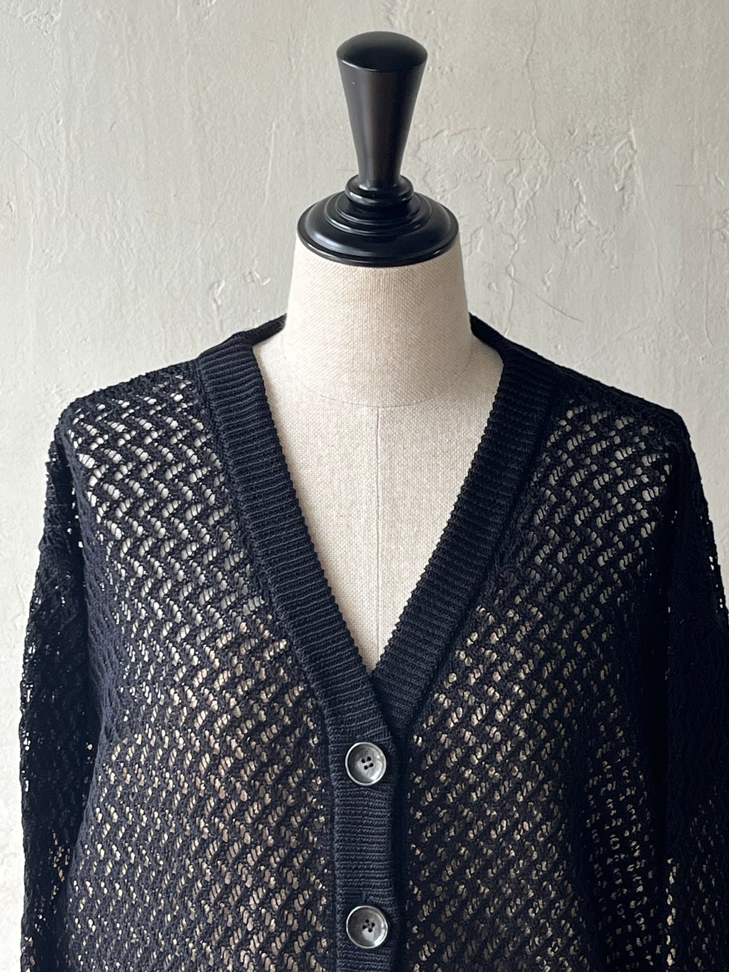 Kota Gushiken - Inside Out 2 Layers Cardigan col.Black/Beige