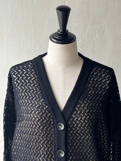 Kota Gushiken - Inside Out 2 Layers Cardigan col.Black/Beige