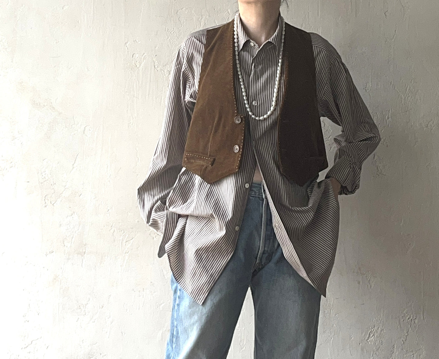 MAATEE&SONS - FAT CHARLES bordeaux stripe