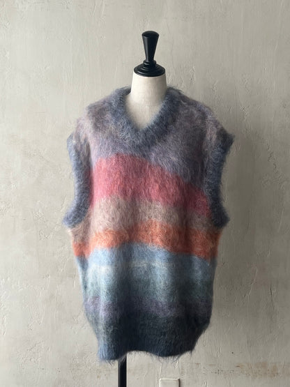 Kota Gushiken - Abstract Sunset Mohair Vest