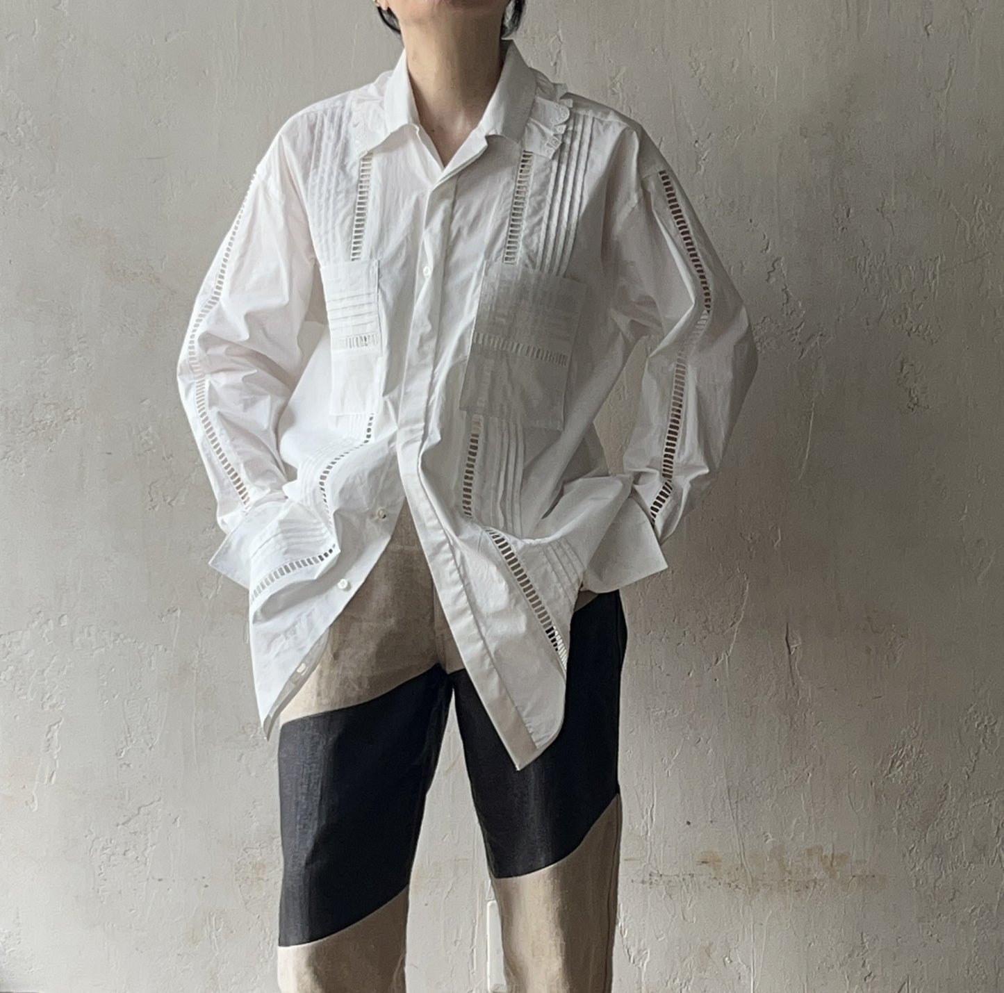 JUN MIKAMI - CUT RAFFLE SHIRT