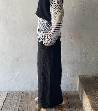 AS YET UNNAMED. - the 3 tucks wide pants